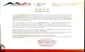 2018.9荣获第五届丝绸之路国际艺术节丝路文化贡献奖